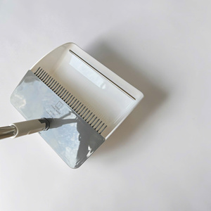 Juego de escoba y recogedor 2 en 1 con mango de acero, cerdas de nailon, recogedor de plástico, estilo moderno para limpieza de pisos - Product Image 3