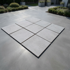 Carreaux de sol en porcelaine extérieure R11 Cementino ASH Realgres 24x24, aspect granit rustique brut, gris robuste, 20 mm, pour hall - Product Image 2