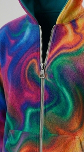 Sweat-shirt à capuche zippé en molleton de coton de haute qualité, coupe ample, pour homme et femme, style streetwear - Product Image 6