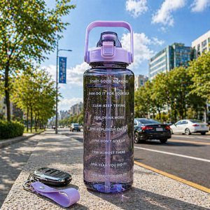 Leak-Proof PP <b>Plastic</b> for with <b>Straw</b> for Fitness Gym-Eco-Friendly Reusable 2000ml BPA-Free - Product Image 1