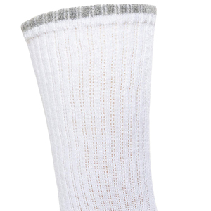 Men's <b>White</b> Crew <b>Socks</b> Knitted Cotton Breathable Solid Color Athletic Daily Wear Summer Style Regular Fit - Product Image 3