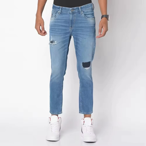 Nouveautés - Pantalons stretch pour hommes - Jeans déchirés bleus - Jeans décontractés pour hommes - Nouvelle qualité supérieure - Conception OEM - Product Image 3
