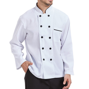 เสื้อเชฟขายส่ง ผ้าฝ้าย เสื้อคลุมครัวมืออาชีพ ร้านอาหาร เบเกอรี่ บริการจัดเลี้ยง ชุดยูนิฟอร์มเสื้อเชฟ - Product Image 5