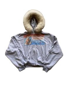 Sudaderas con capucha con estampado de pantalla Chaquetas Fabricante Logotipo personalizado 440 GSM Algodón pesado French Terry Zip Up Fur Sudadera con capucha unisex para hombres - Product Image 4