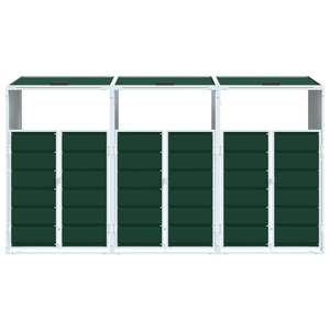 Contenitore in Acciaio per Tre Bidoni della Spazzatura, Verde, 85"x31.9"x45.3" Categoria Prodotto: Capannoni e Stoccaggio - Product Image 5