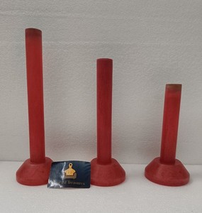 Support de bougie cylindrique en résine rouge mat, prix d'usine en gros, pour décoration intérieure, lanternes et pots à bougies - Product Image 5