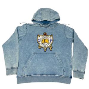 เสื้อฮู้ด Sigma Gamma Rho ลายมัดย้อม SGRho สีน้ำเงินทอง เสื้อผ้ากรีกพรีเมียม เสื้อสเวตเชิ้ตสุดเท่สำหรับชมรมนักศึกษา - Product Image 4