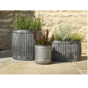 Macetas de Metal Hechas a Mano, Macetas de Zinc para Flores, Uso Interior y Exterior, Multifuncionales, con Adhesivos, Macetas de Zinc con Impresión Esmaltada - Product Image 2