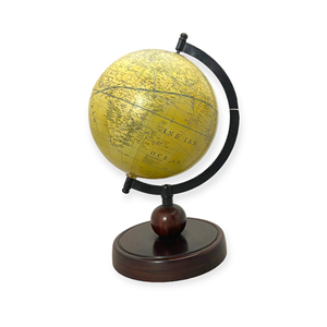 Globo Terráqueo Clásico de Metal Art Deco, Hecho a Mano y Giratorio, Ecológico, para Decoración de Escritorio - Product Image 1