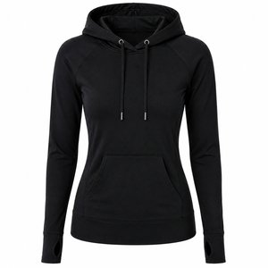 Sudaderas con Capucha para Mujer, Diseño Moderno y Corto, Mangas Largas, Mezcla de Algodón Suave, Estilo Casual y Moderno para Invierno - Product Image 1
