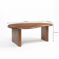 Großer Premium Massivholz-Couchtisch Modern Ausziehbar Individuelle Farbe Anpassbare Form Umweltfreundliche Wohnmöbel