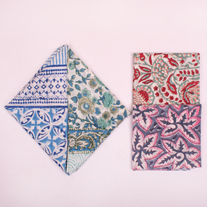 100% Cotton Block Printed Bandana 21x21 Inch Handmade Vegetable Dye Square Neck Scarf Indian Jaipur Print Fashion <b>Head</b> <b>Wraps</b> - Product Image 3