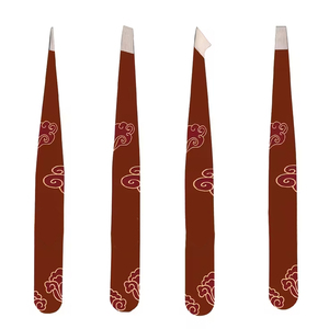 Pince à épiler en acier inoxydable de différentes formes et designs, outil d'épilation de haute précision, pour le modelage des sourcils - Product Image 1