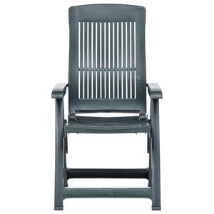 ชุดเก้าอี้สวนพลาสติกสีเขียวแบบพับได้มาตรฐาน 2 ตัว - Product Image 3