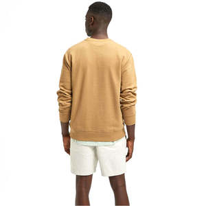 Unisex <b>Brown</b> Hooded Pullover Sweatshirt Oversized Fit Fleece Knitted Casual Winter Wear Custom Color Regular Sleeve Anti-Wrinkle - Product Image 2