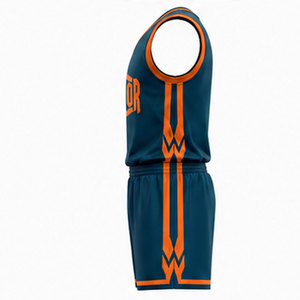 Ensemble d'équipement de basketball professionnel avec coupe athlétique ajustée, tissu respirant et design d'équipe entièrement personnalisé - Product Image 6