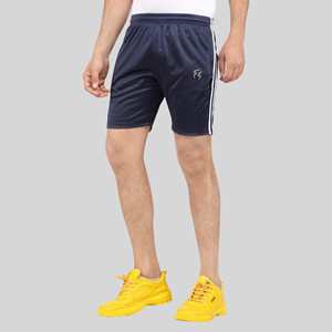 Shorts de sport pour homme noirs, séchage rapide, taille mi-haute élastique, avec poche latérale, polyester/coton - Product Image 5