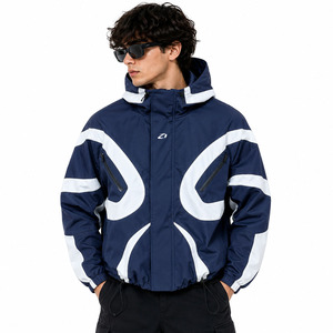 Lightweight Men's <b>Jackets</b> Hooded Color Block Windbreaker Breathable Outdoor Streetwear Outerwear Custom Logo Factory Direct - Product Image 1