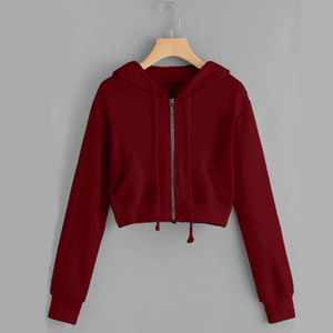 Sudaderas Cortas de Moda Urbana para Mujer / Sudaderas Cortas de Manga Larga para Mujer, Talla Grande, Ropa Casual - Product Image 6