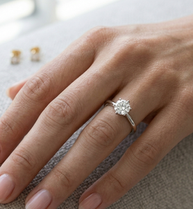 Luxury Lab Grown Diamond <b>Ring</b> Gold East-West Bezel <b>Set</b> Oval Cut Engagement <b>Rings</b> for <b>Women</b> Jewelry - Product Image 1