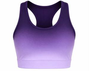 Women's Ombre Gradient <b>Racerback</b> Seamless Eco-Friendly Sports Bra High for Workout Yoga Gym Fitness Activewear Crop <b>Top</b> - Product Image 1