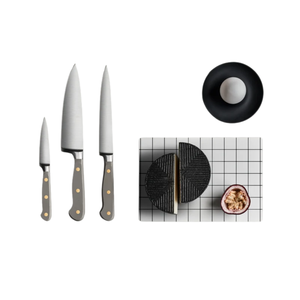 Couteau utilitaire de précision en acier inoxydable avec manche à triple rivet taupe pour couper, trancher et hacher les légumes et la viande en cuisine - Product Image 6