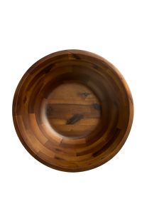 Tazón para Servir Ensaladas Moderno de Madera de Teca Natural Ha Le, Pulido a Mano, Ligero, Duradero, Apto para Lavavajillas, Libre de BPA, No Tóxico, para el Hogar - Product Image 6
