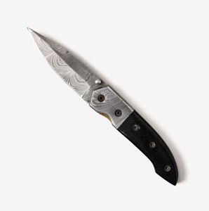 Cuchillo Plegable de Acero de Damasco Hecho a Mano, Cuchillo de Bolsillo Personalizado con Mango de Madera para Uso Táctico al Aire Libre, Suministro al por Mayor - Product Image 4