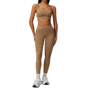 ชุดโยคะบราของผู้หญิงชุดเลกกิ้งเล่นโยคะแบบใหม่ระบายอากาศได้พิมพ์ลาย3D มีสไตล์ - Product Image 1