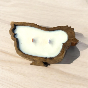 Nuevo Diseño de Portavelas de Madera con Base de Adorno de Pájaro para el Hogar, Bodas, Eventos Navideños, Contenedor de Velas para Mesas de Restaurantes y Cafeterías - Product Image 1