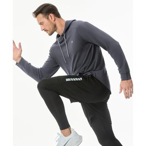 Sudadera con capucha atlética para hombre 2025, sudadera deportiva sólida con ajuste muscular, jersey con cordón, cremallera, bolsillos Kanga, función antiarrugas - Product Image 2
