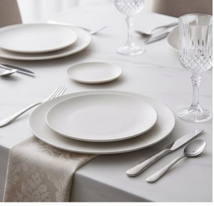 Ensemble de couverts minimalistes en acier inoxydable avec manche martelé, finition poli miroir, compatible lave-vaisselle, vaisselle de mariage - Product Image 4
