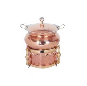 Luxury Gold Chafing Dish with Ornate Lid Premium Buffet Food <b>Warmer</b> Elegant Catering Serving Dish with Stand - Product Image 2