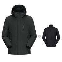 Veste bomber imperméable à capuche pour homme MANWA, bleu clair, noir, doublure en polaire, rembourrage en coton, vêtements d'hiver sportifs, fermeture éclair