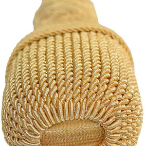 Adorno de Borlas Personalizado de Cuero de Seda Dada con Hilo de Oro, Nudo de Espada y Pedrería, Técnica de Ganchillo, Duradero, DIY, para Exteriores - Product Image 6