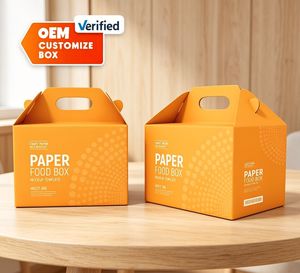 Food Grade Paperboard <b>Cake</b> <b>Boxes</b> with Custom Logo Portable Handle Bakery Packaging Solutions - Product Image 1