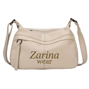 Elegant Women Genuine Leather Crossbody Bag Metal Lock Hanging Charm Water Resistant for Daily Use Special Events All Seasons - Product Image 1