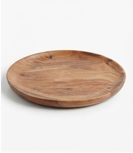 Plateau de service rond en bois de manguier fait main, design minimaliste, bois massif, finition polie, durable, écologique, passe au lave-vaisselle - Product Image 4