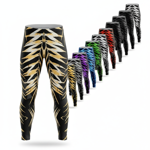 Pantalon de sport personnalisé, taille élastique extensible, effet push-up, imprimé sur mesure, pour entraînement et yoga, compression, coupe décontractée et légère - Product Image 1
