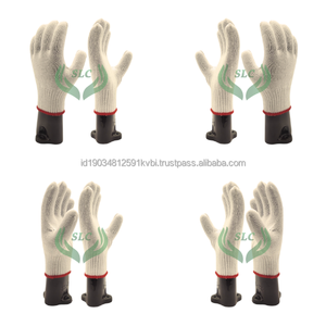 Guantes de Trabajo de Punto de Algodón con Puntas de Dedos Texturizadas, Antideslizantes, con Muñequera de Punto, Guantes de Seguridad de Uso General - Product Image 2