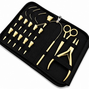 Premium Quality 100% Stainless Steel Extension Accessories <b>Kit</b> Hair Installation Tools <b>Weaving</b> Hook Precision Hair Extension <b>Kit</b> - Product Image 3