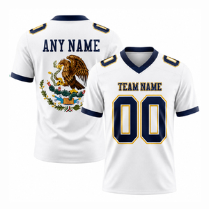 Camiseta de Fútbol Americano Personalizada con Gráfico del Águila de México, Transpirable, Ropa Deportiva para Hombre, Manga Corta, Secado Rápido - Product Image 2