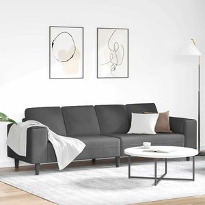 Sofá de Tela de Pana Gris Oscuro con Cojín para Sala de Estar - Product Image 1