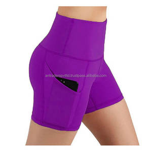 2024 Summer Women's Cotton Jogger Workout <b>Shorts</b> Sexy Tummy Fitness <b>Shorts</b> with Logo for Gym <b>Biking</b> & Running Breathable Design - Product Image 1