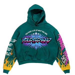 Fabricants de vêtements personnalisés Sweat-shirt surdimensionné en molleton 100% coton personnalisé uni d'hiver à capuche Écologique Coupe-vent à séchage rapide - Product Image 1