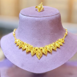 Italian Inspired Vintage Fashion 24K Gold Plated Copper <b>Crystal</b> Rhinestone Necklace Earring <b>Set</b> USA France Spain Turkey Comoros - Product Image 1