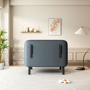 Divano Letto Pieghevole in Acciaio da 39 Pollici con Schienale Regolabile e Cuscino, Chaise Longue per il Relax - Product Image 5