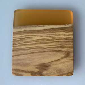 Classic Resin Decorative Solid Wood Eco-Friendly Square Tea <b>Coasters</b> Custom Mats & Pads with Insulation Feature Wooden <b>Coaster</b> - Product Image 1