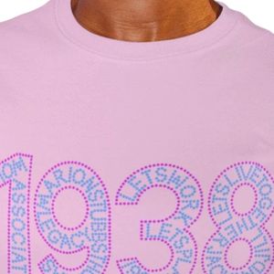 เสื้อยืดแขนสั้นพิมพ์ลายกราฟิกปี 1938 สำหรับผู้หญิง สีชมพู คอกลม เสื้อยืดลำลองพิมพ์ลาย สวมใส่สบาย แฟชั่นทันสมัย เหมาะสำหรับใส่ทุกวันในช่วงฤดูร้อน - Product Image 3