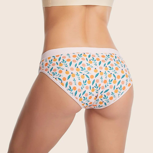 Culotte bikini imprimée pour femmes et adolescentes, taille basse, en coton et élasthanne, confortable, douce, respirante, couvrante, pour le quotidien - Product Image 4